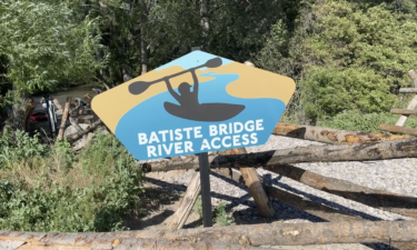 Batiste River Access sign