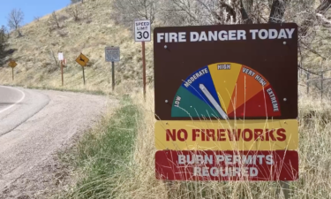 Fire Danger sign in Pocatello, ID