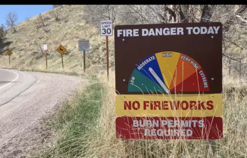 Fire Danger sign in Pocatello, ID