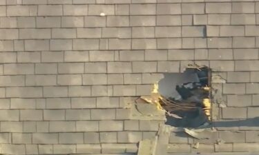 A large chunk of ice fell from the sky and crashed through the roof of the Gomez's house.