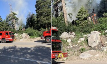 Photos show a dump truck following crash in Little Cottonwood Canyon