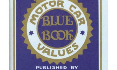 The Kelley Blue Book logo as it appeared on a 1926 pricing guide.