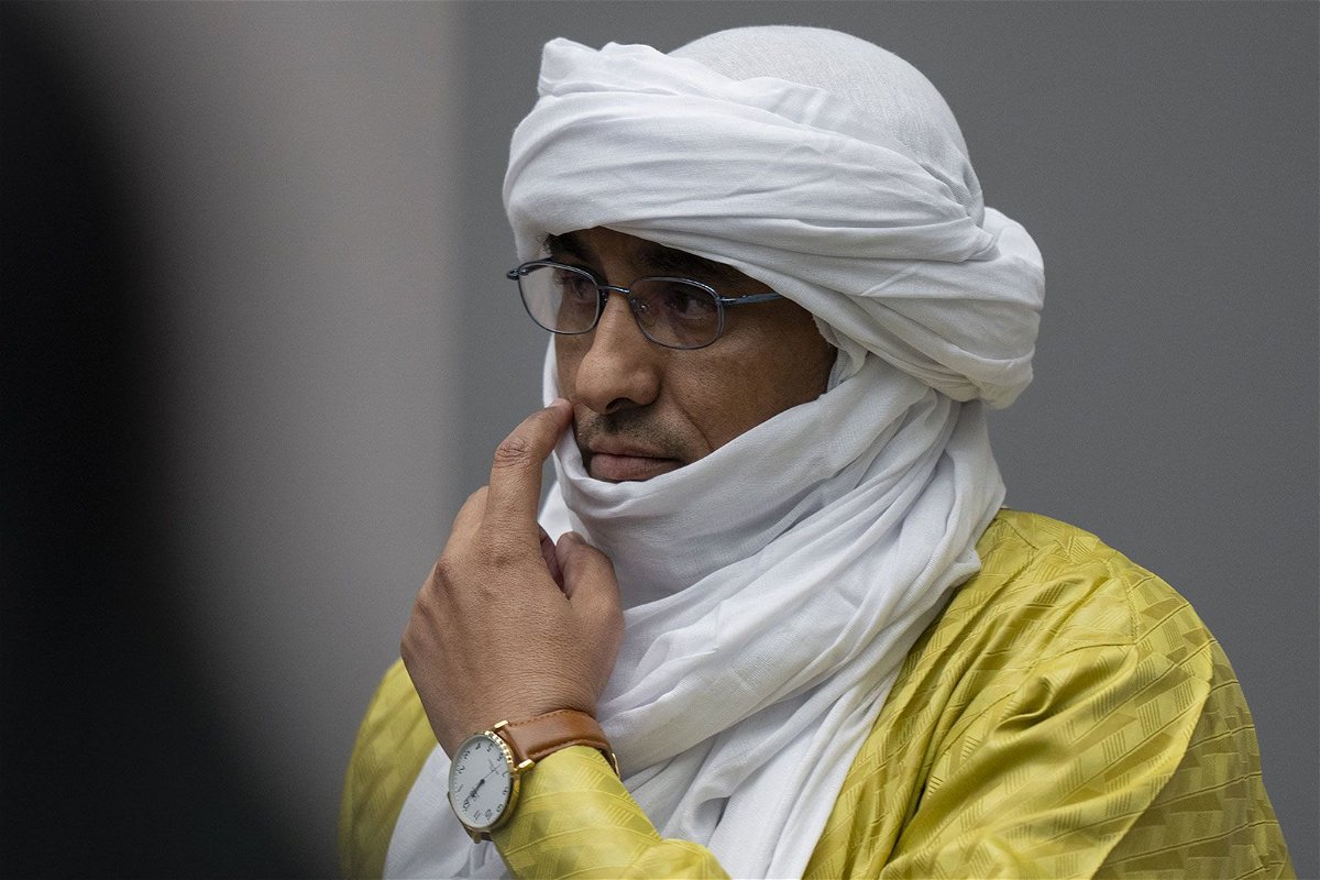 <i>Peter Dejong/ANP/AFP/Getty Images via CNN Newsource</i><br/>Mali's Al Hassan Ag Abdoul Aziz Ag Mohamed Ag Mahmoud is pictured prior to the ruling of the International Criminal Court. The International Criminal Court convicted an al Qaeda-linked leader of crimes against humanity and war crimes that took place in Timbuktu