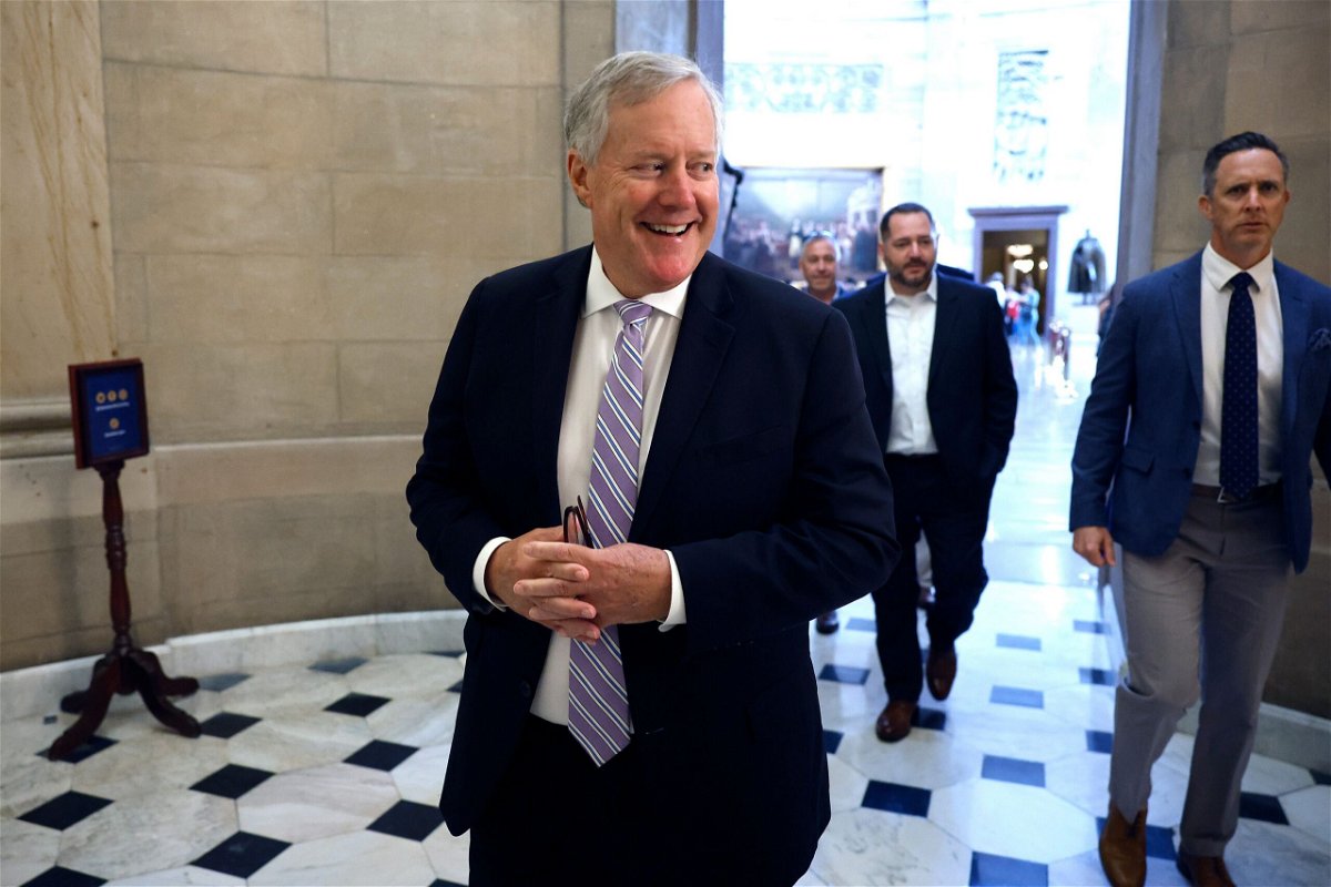 <i>Chip Somodevilla/Getty Images via CNN Newsource</i><br/>Former Trump White House chief of staff Mark Meadows.