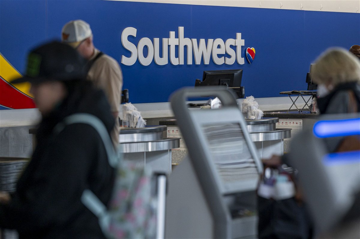 <i>David Paul Morris/Bloomberg/Getty Images/File via CNN Newsource</i><br/>Pictured is a  Southwest Airlines check-in area at the Oakland International Airport in Oakland