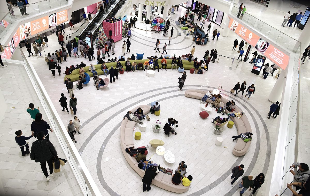 Customers visit the American Dream mall during Black Friday, or the day after Thanksgiving, in November 2022 in East Rutherford, New Jersey.
