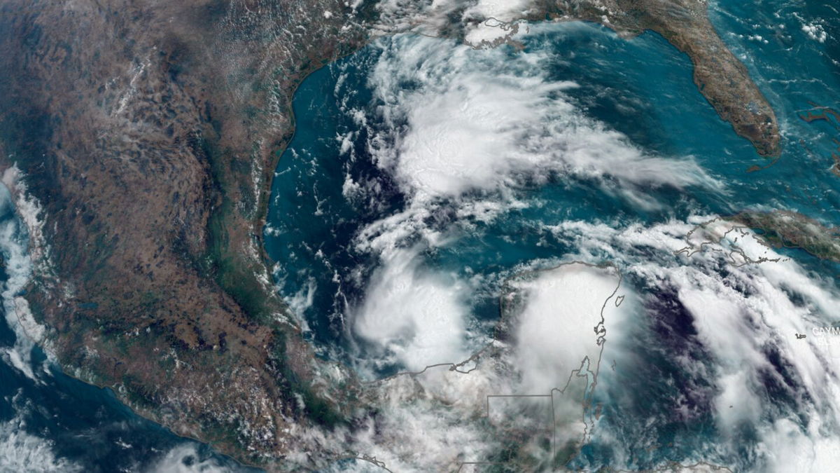 <i>CNN Weather via CNN Newsource</i><br/>Two areas are being monitored by the National Hurricane Center to potentially develop into tropical systems.