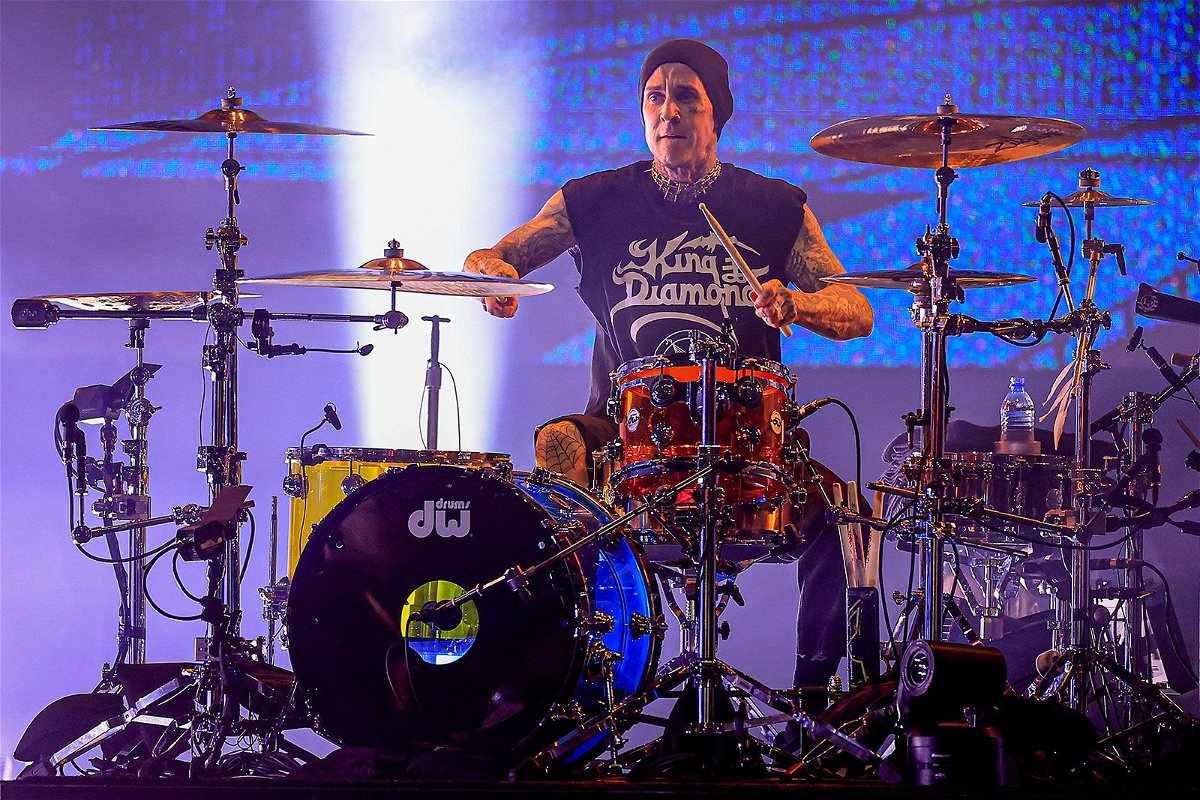 <i>Buda Mendes/Getty Images/File via CNN Newsource</i><br/>Travis Barker seen here in Brazil in March is celebrating how far he’s come since he was critically injured in a plane crash in 2008.