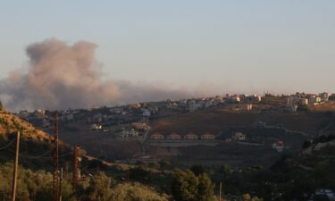 Smoke rises after Israeli army carries out attacks on al Khiam region of Nabatieh Governorate