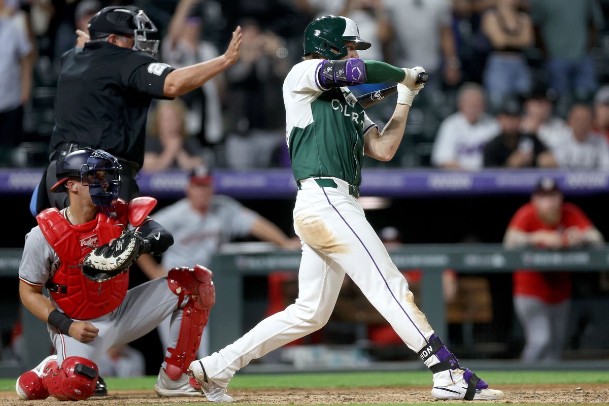 <i>Dustin Bradford/Icon Sportswire/Getty Images via CNN Newsource</i><br/>Washington Nationals relief pitcher Kyle Finnegan pitches in the ninth inning