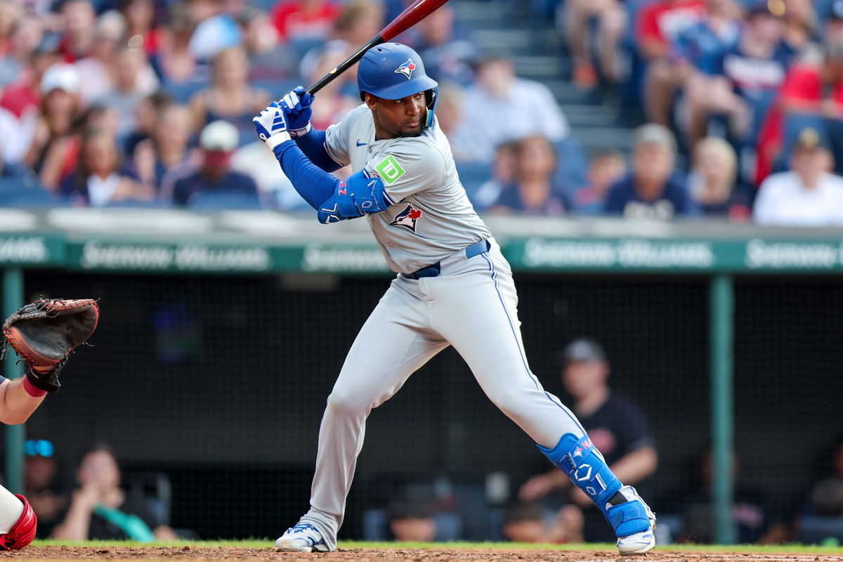 <i>Frank Jansky/Icon Sportswire/Getty Images via CNN Newsource</i><br/>Martinez bats during the third inning against the Cleveland Guardians on June 21.