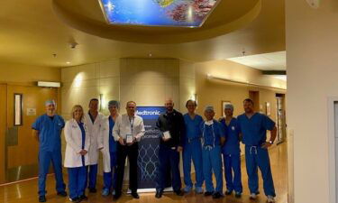 Hospital staff pictured with new technology