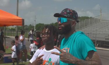 Odell Beckham Jr. hosts first youth football camp as Miami Dolphins' newest wide receiver.