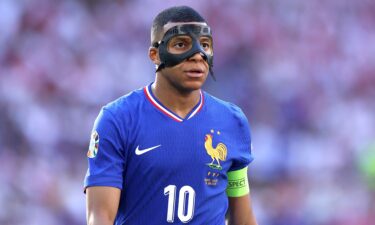 Mbappé wore the mask against Poland.