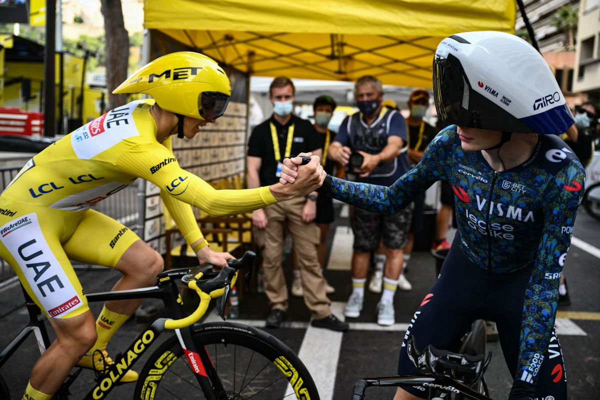 <i>Dario Belingheri/Velo/Getty Images via CNN Newsource</i><br/>Tadej Pogačar won his third Tour de France overall victory.