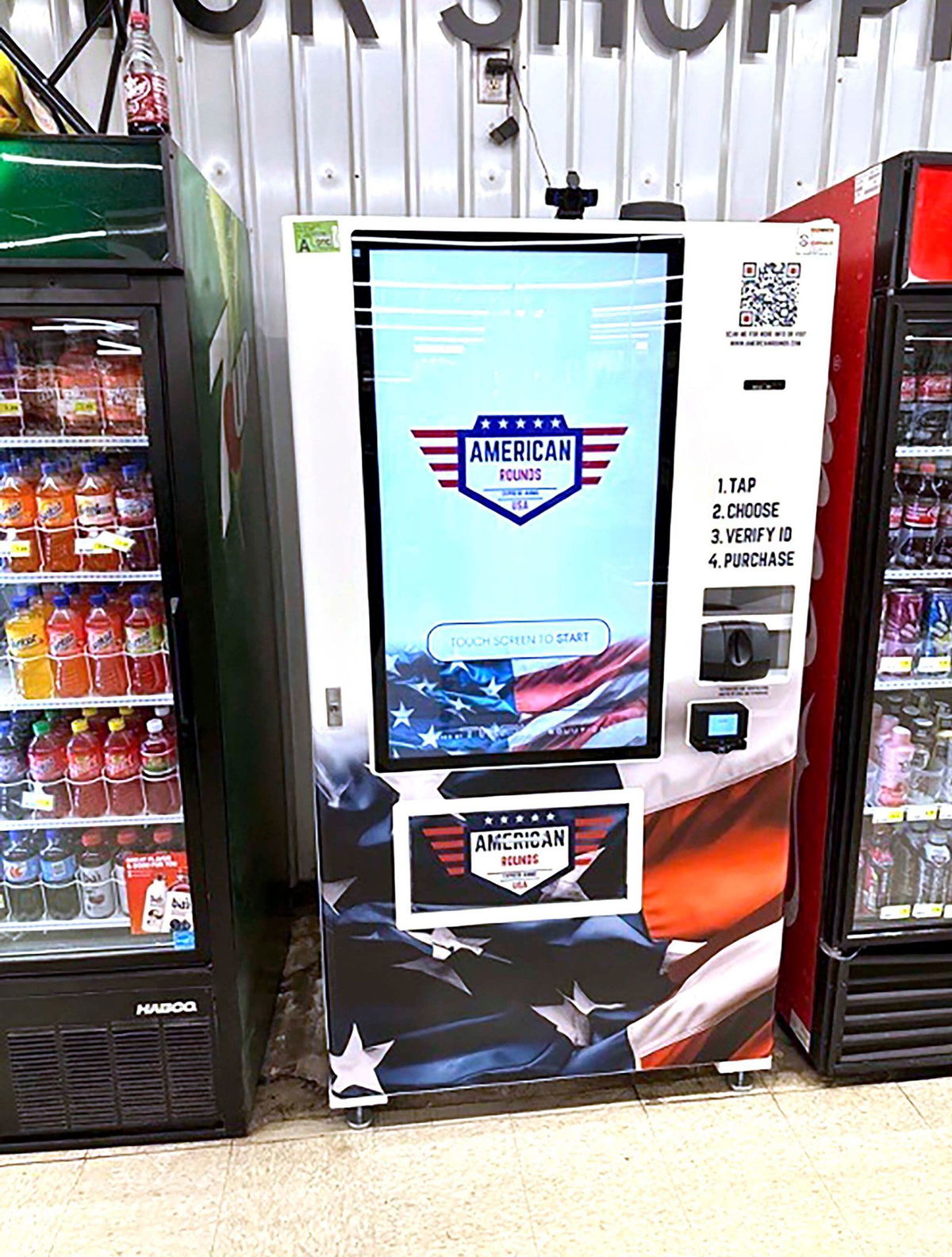 <i>American Rounds/AP via CNN Newsource</i><br/>A vending machine is pictured selling ammunition.