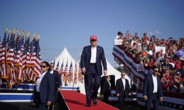 Law enforcement snipers return fire after shots were fired while former President Donald Trump was speaking at his rally.