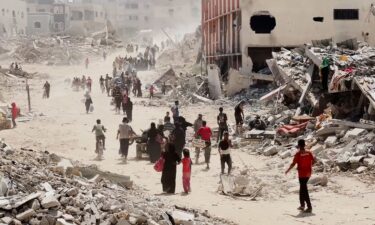 Mass destruction is seen in the eastern parts of Khan Younis