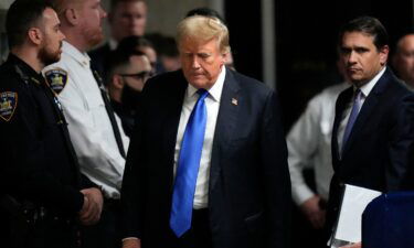 Former President Donald Trump after he was convicted in Manhattan Criminal Court in New York City