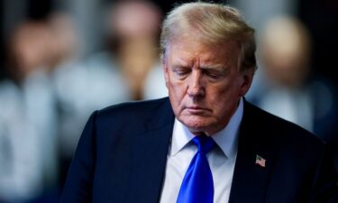 Former President Donald Trump departs the courtroom after being found guilty on all 34 counts in his hush money trial at Manhattan Criminal Court on May 30