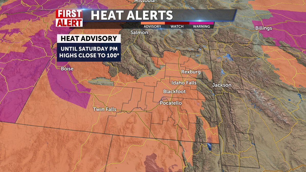 The heat advisory continues through Saturday with added thunderstorms this weekend. 