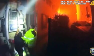 First responders jumped into action to rescue people trapped in a burning home in Ossining.