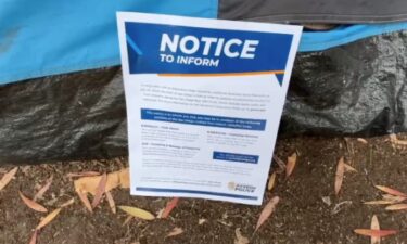 The notice mentions you could be in violation of Port District code if you camp in the park or stay there after 10:30 in the evening. If you violate the code