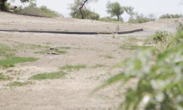 A portion of the El Conquistador Golf Course in Oro Valley covered in dust from the monsoon winds.