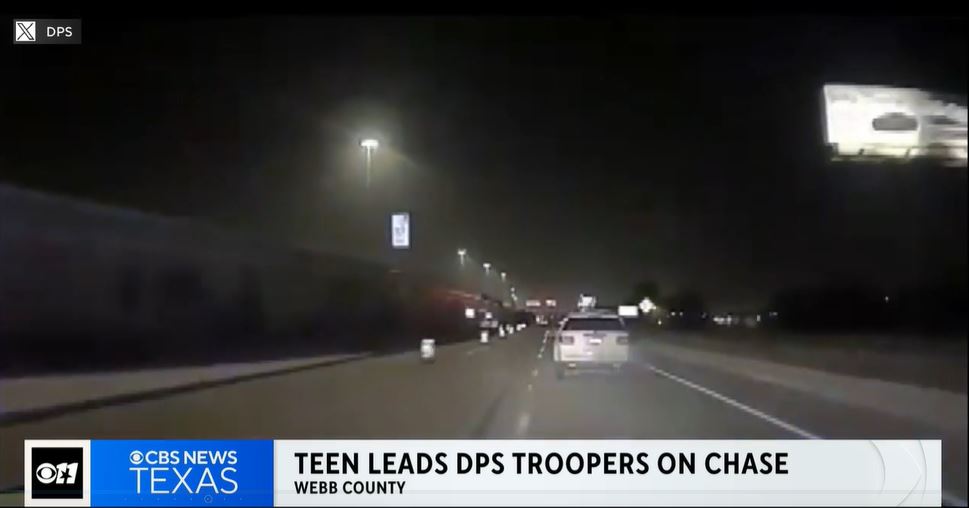 <i>DPS/KTVT via CNN Newsource</i><br/>Texas State Troopers said they caught a 14-year-old allegedly trying to smuggle undocumented immigrants into the U.S. after a high-speed chase that ended in a fiery crash.