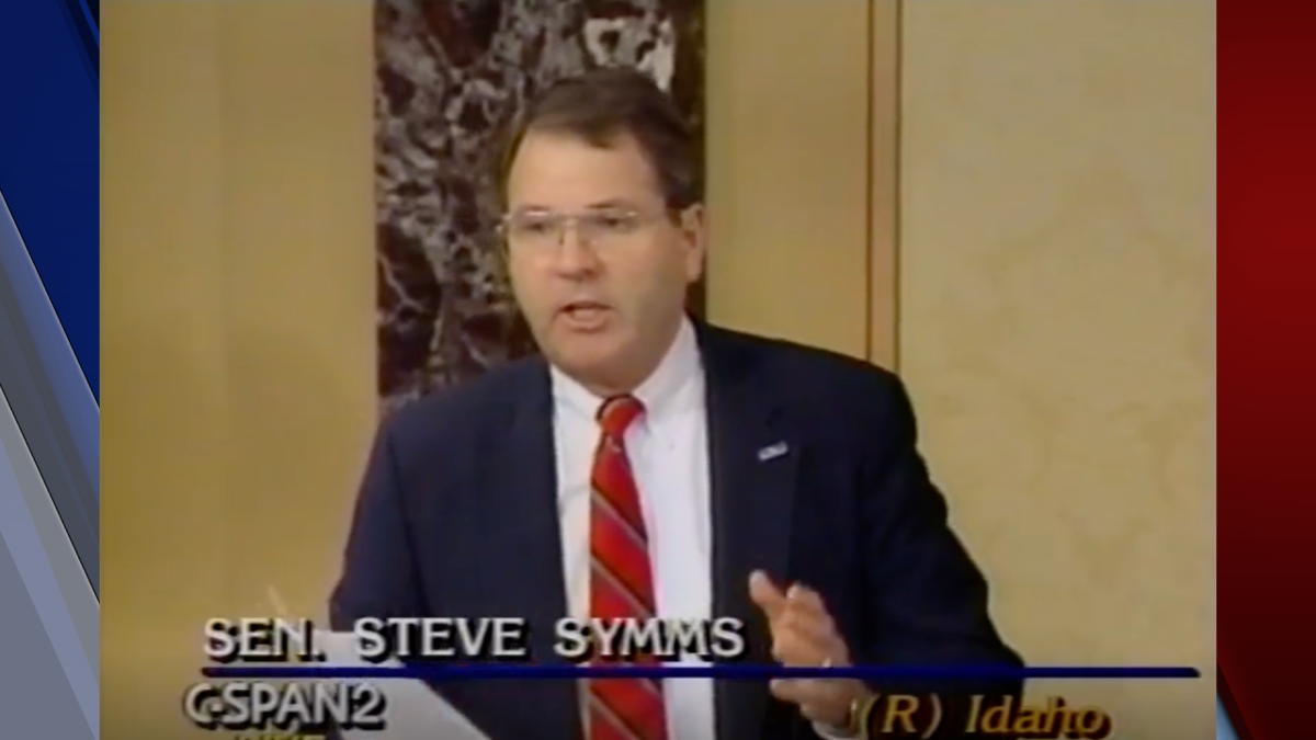 Sen. Steve Symms on October 8, 1992. 