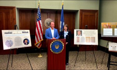 Louisiana Gov. Jeff Landry and Attorney General Liz Murrill presented several posters of the Ten Commandments that could soon be placed in the state’s public school classrooms.