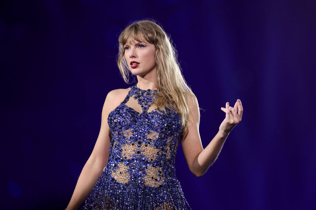 <i>Andreas Rentz/TAS24/Getty Images via CNN Newsource</i><br/>Taylor Swift performs onstage at Veltins Arena on July 17