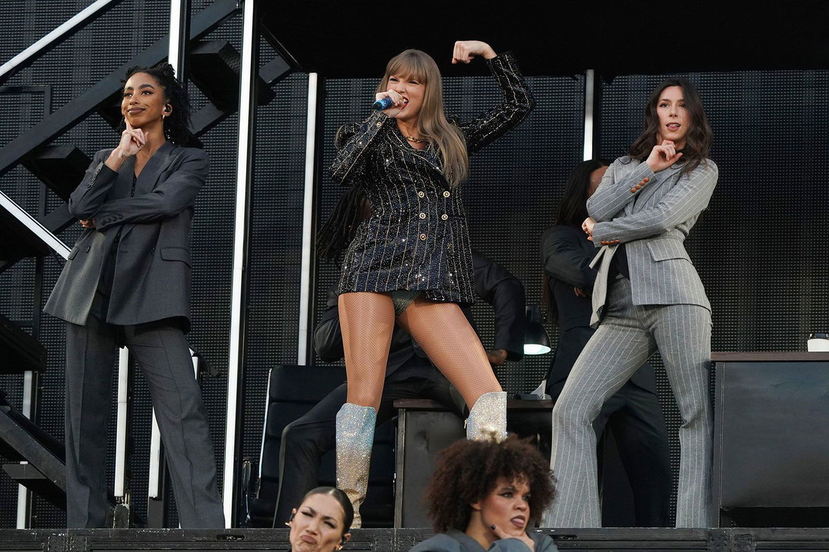 <i>Noam Galai/TAS24/Getty Images via CNN Newsource</i><br/>Taylor Swift performs onstage during 