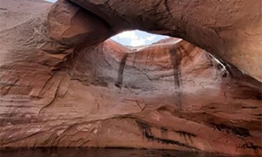 Glen Canyon's Double Arch area is seen on August 9 after the collapse a day earlier.