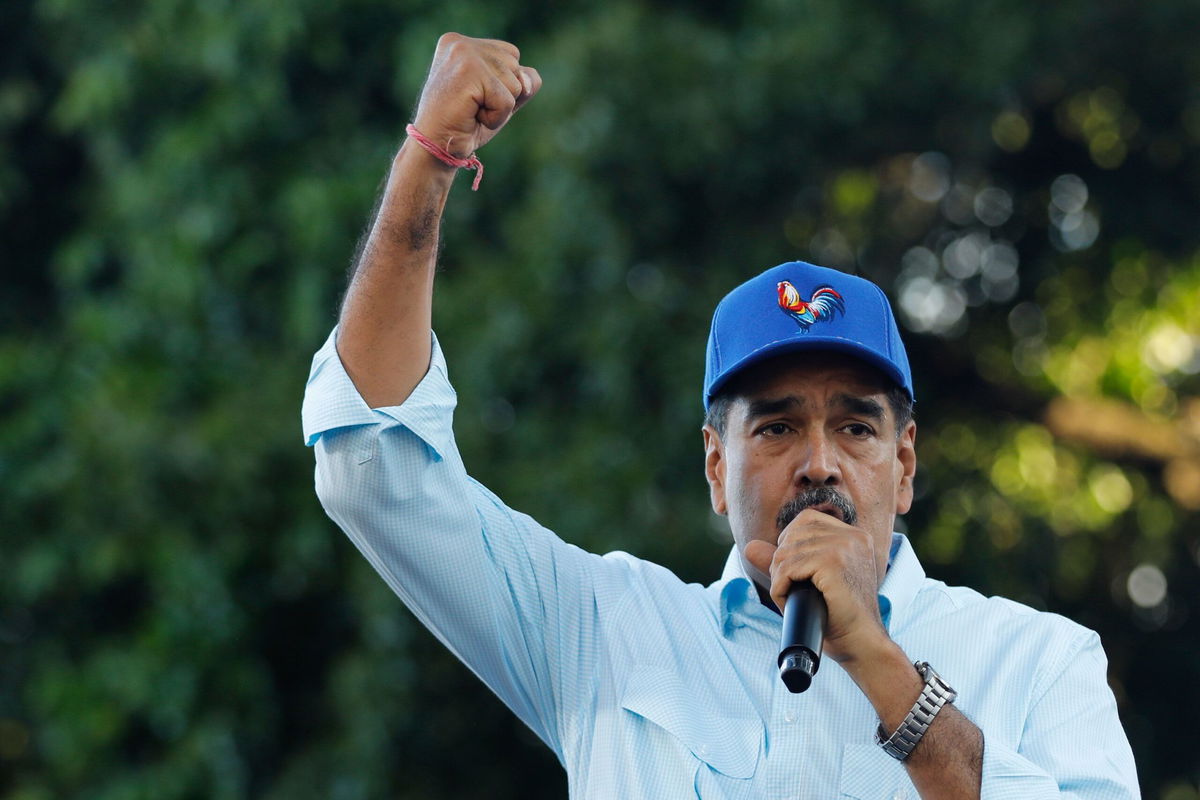 <i>Cristian Hernandez/AP via CNN Newsource</i><br/>Venezuelan President Nicolas Maduro addresses a pro-government rally in Caracas on Aug. 17