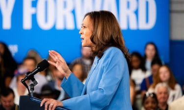 Vice President Kamala Harris speaks to supporters in Raleigh