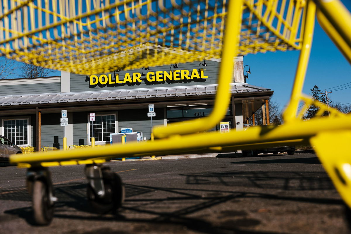 <i>Angus Mordant/Bloomberg/Getty Images via CNN Newsource</i><br/>Dollar General shares sunk more than 24% in premarket trading following a dismal earnings report.