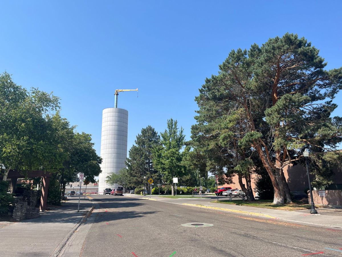 New water tower being built near Park Avenue. 