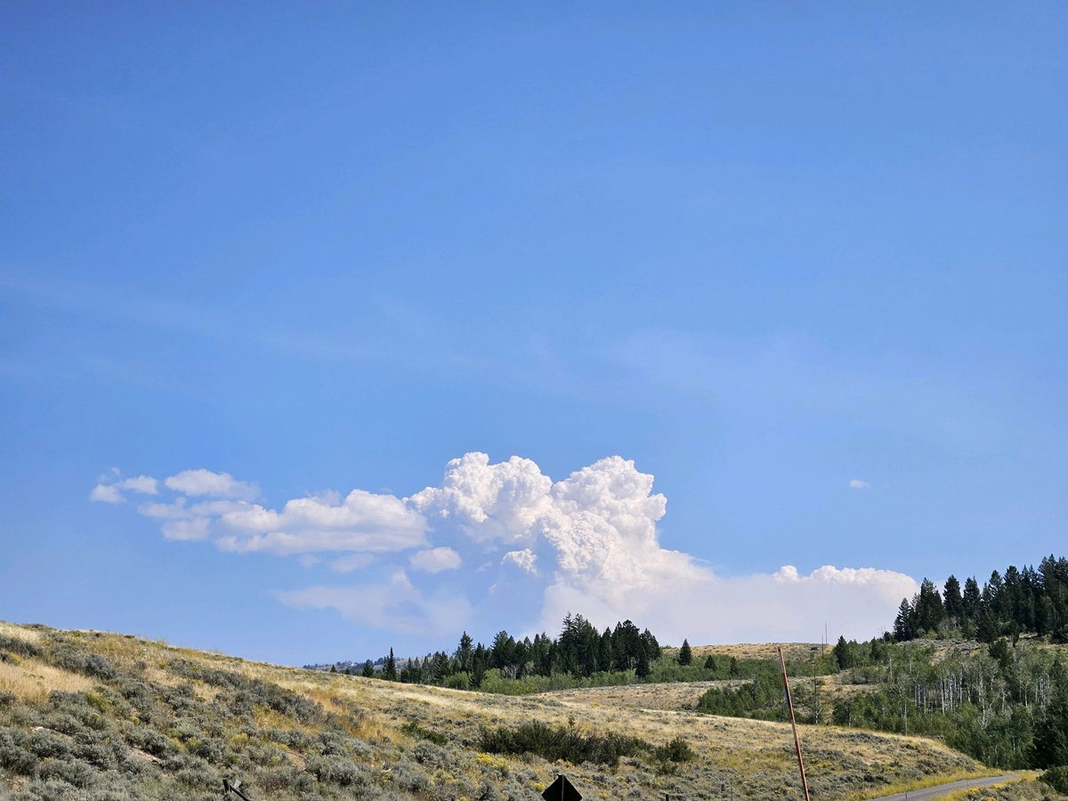 Smoke from the Fish Creek Fire. 