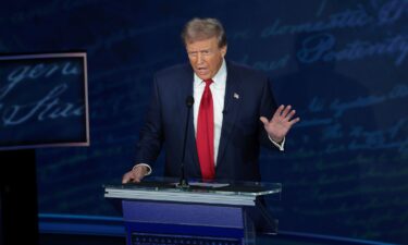 Former President Donald Trump at The National Constitution Center on September 10 in Philadelphia.