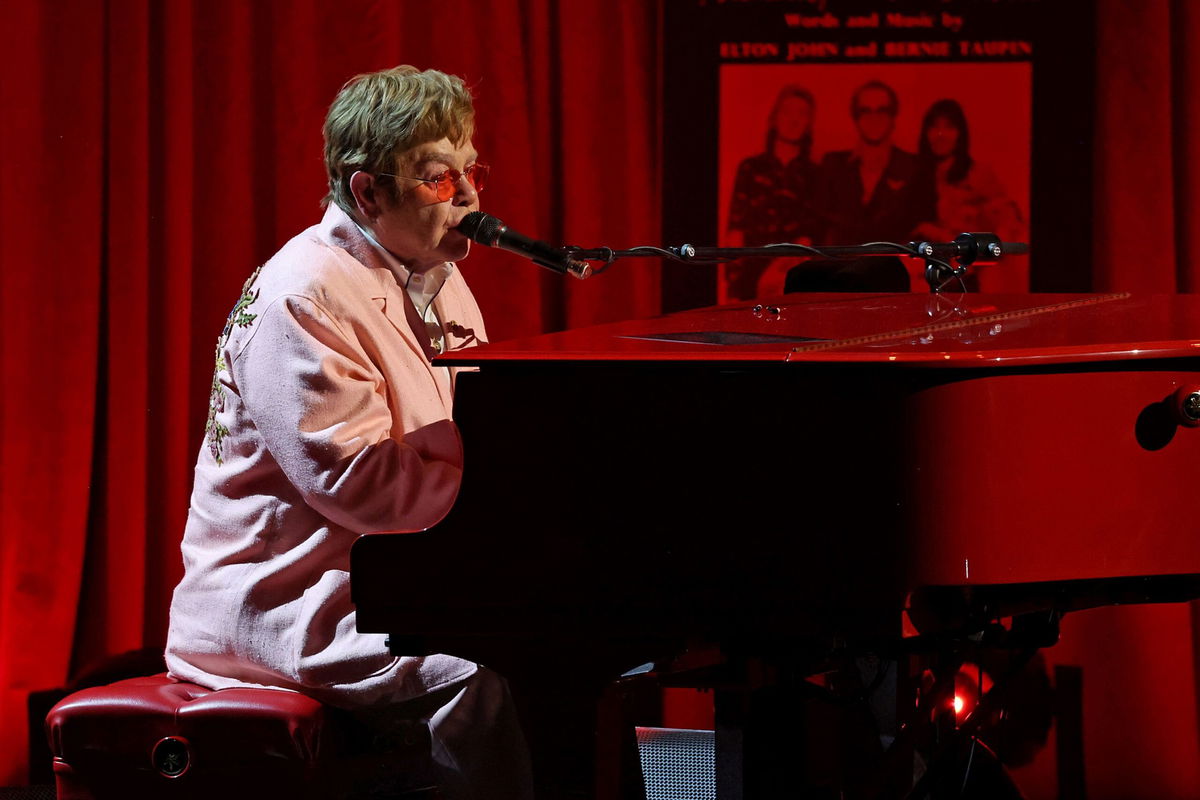 <i>Kevin Mazur/Getty Images via CNN Newsource</i><br/>Elton John performing in Washington DC in March.