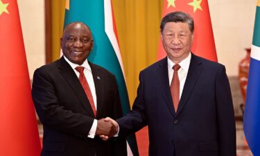 Chinese leader Xi Jinping meets visiting South African President Cyril Ramaphosa on September 2 in Beijing.