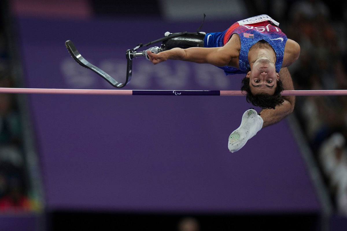 <i>Thibault Camus/AP via CNN Newsource</i><br/>In the high jump