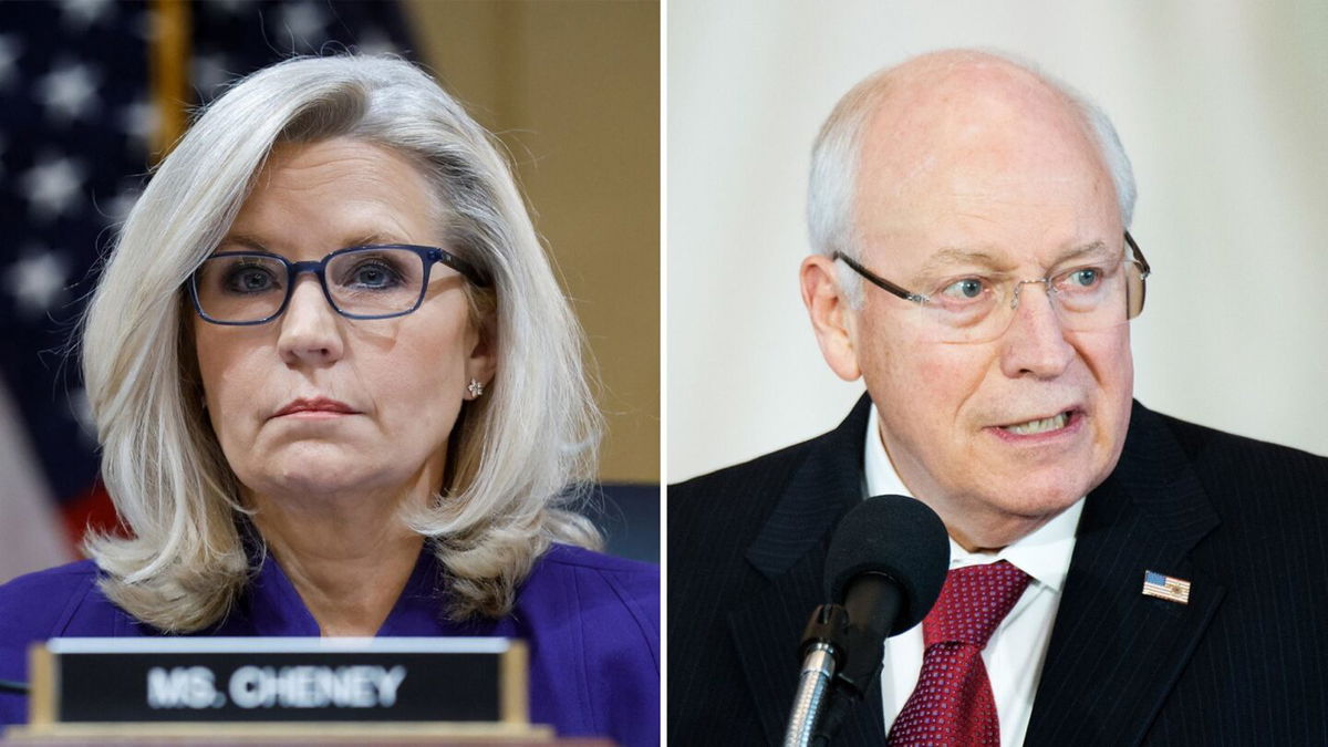 <i>Jonathan Ernst/Reuters; Tom Williams/CQ Roll Call/Getty Images via CNN Newsource</i><br/>Former Wyoming Rep. Liz Cheney and former Vice President Dick Cheney.