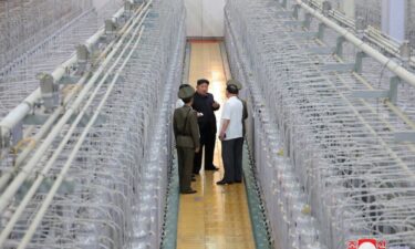 North Korean leader Kim Jong Un visits a uranium enrichment facility