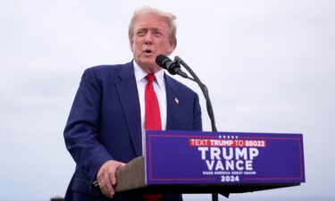 Former President Donald Trump speaks during a news conference held at Trump National Golf Club Los Angeles in Rancho Palos Verdes