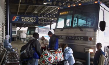 A Greyhound station near the US-Mexico border in 2020. Greyhound and other carriers serve travelers with few other options.