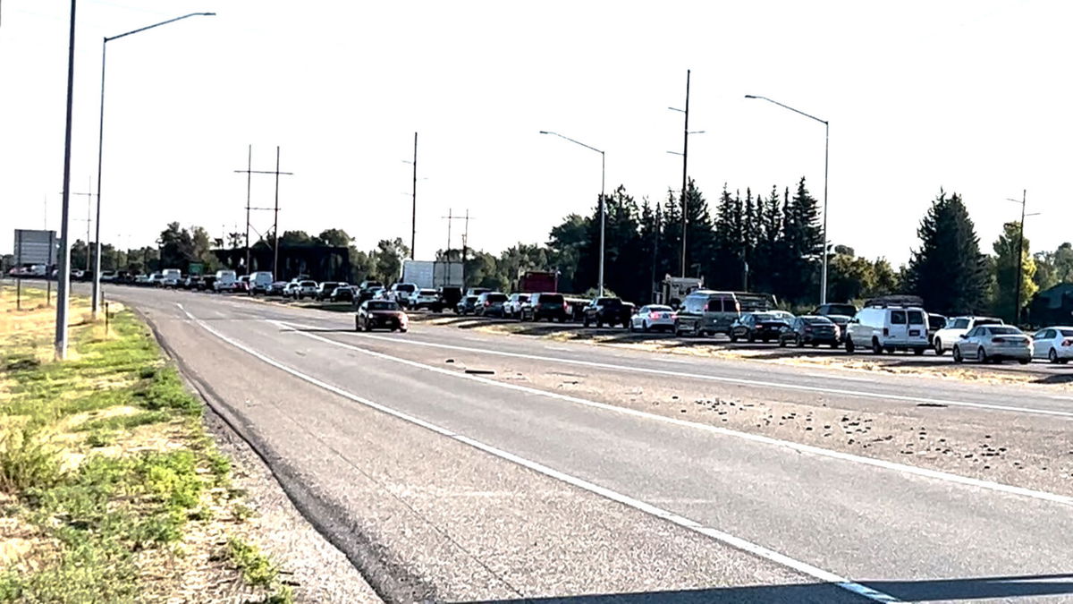 Traffic was jammed up on US 20 eastbound lanes the morning of Sept. 13, 2024.   