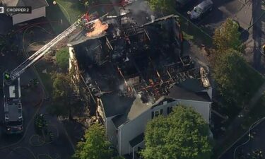 An apartment building in Rockland County went up in flames Tuesday afternoon