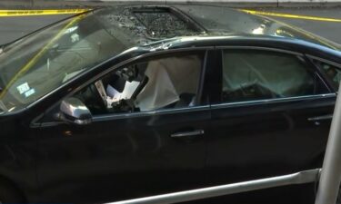 A ride-share driver says he escaped serious injury after bricks fell from a building and landed right on his car in Manhattan's Meatpacking District.